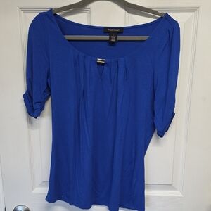 White House Black Market Royal Blue Blouse